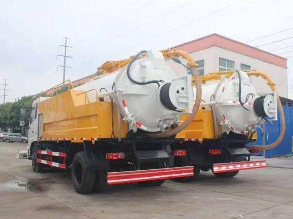 11 Cbm Water Sewer Jetting Truck Back