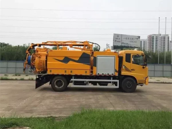 13cbm Combined Jetting Vacuum Truck Body Orange