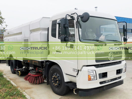 16CBM Pressure Washing Sweeper Truck White Head Details