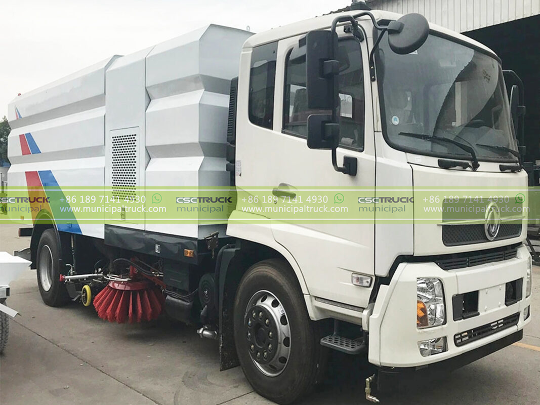 16CBM Pressure Washing Sweeper Truck Left Head