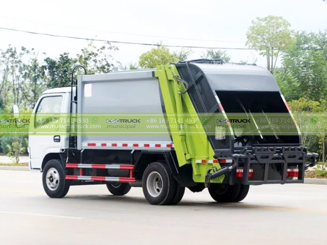 6CBM Rear Loader Garbage Truck Back Tanker
