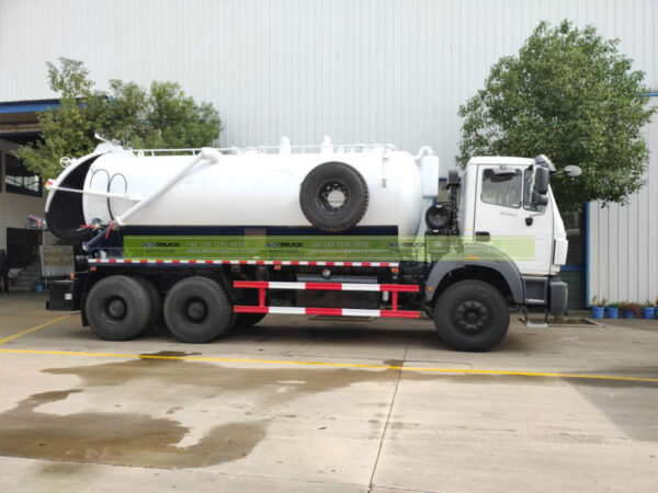 BEIBEN 25 Ton Sewage Vacuum Truck White Body