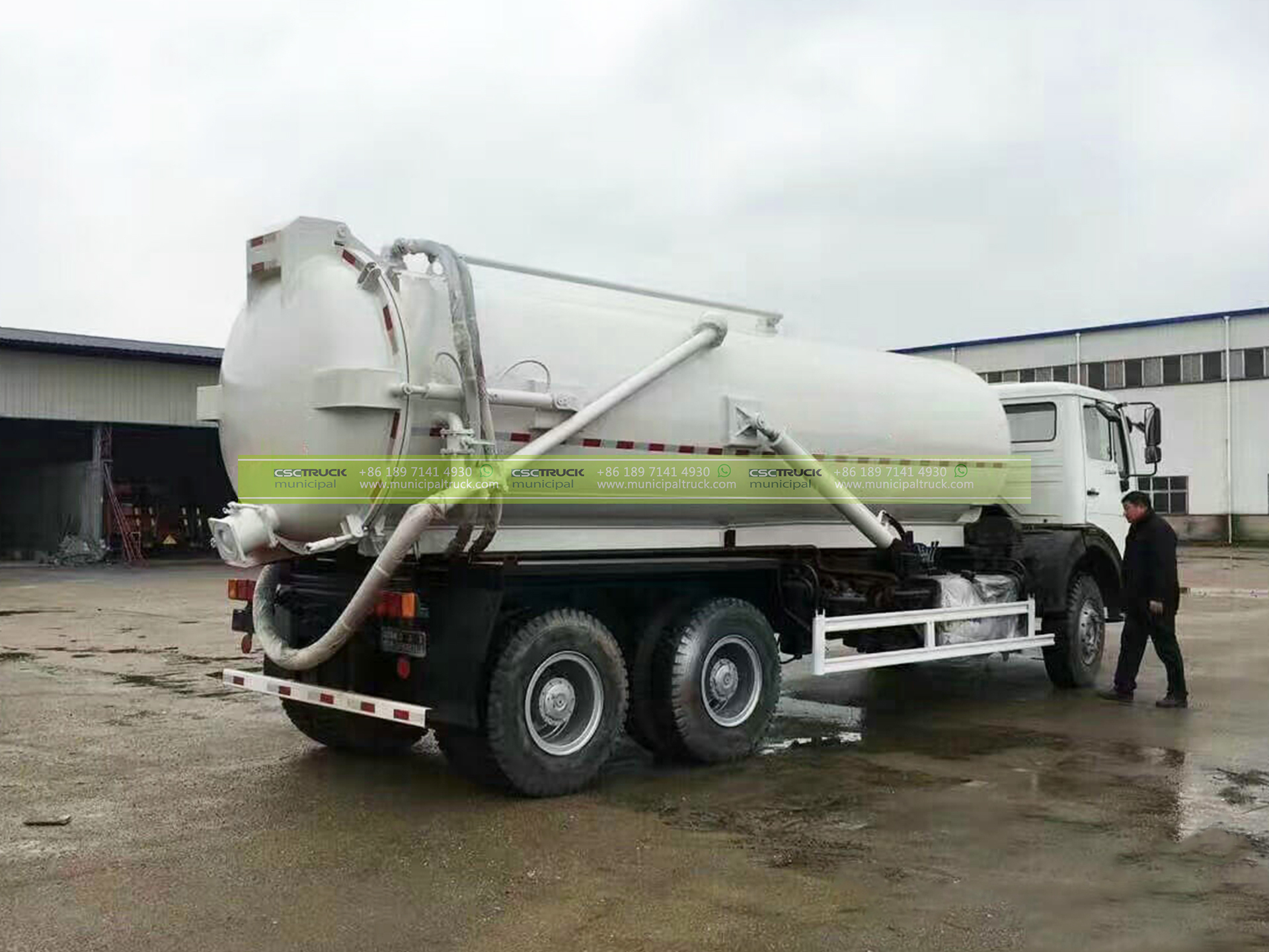 BEIBEN 25 Ton Sewage Vacuum Truck 12 BEIBEN 25 Ton Sewage Vacuum Truck White Back