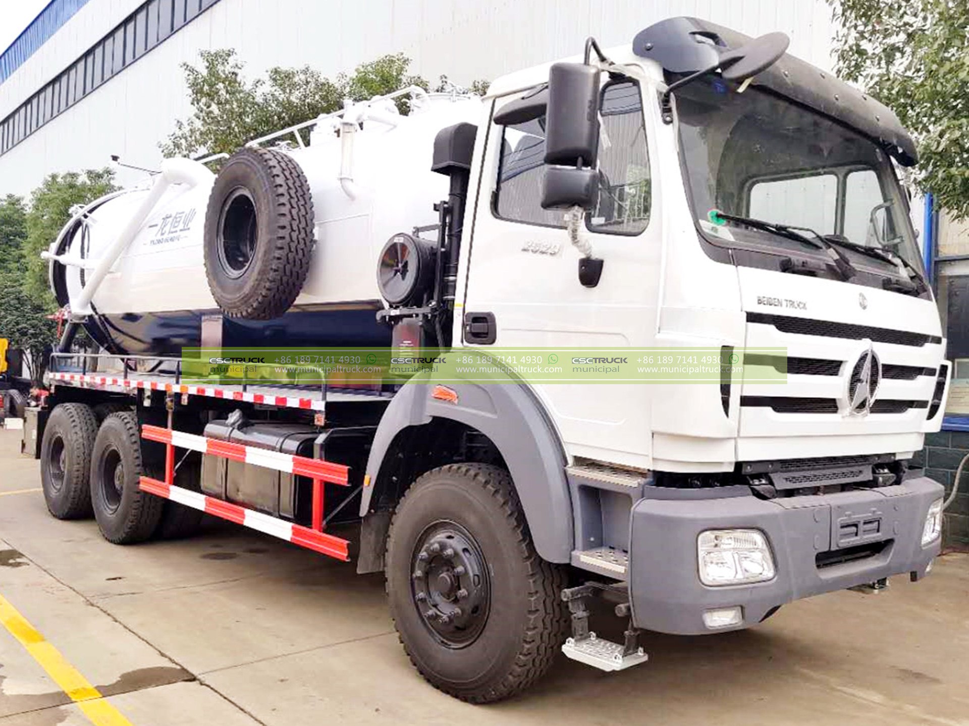 BEIBEN 25 Ton Sewage Vacuum Truck 5 BEIBEN 25 Ton Sewage Vacuum Truck White Left