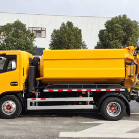 Combined Vacuum and Canal Sewer Truck Yellow Body