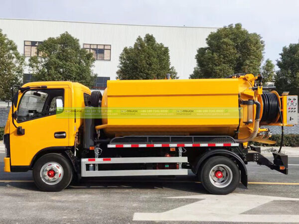 Combined Vacuum and Canal Sewer Truck Yellow Body