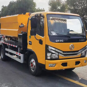 Combined Vacuum and Canal Sewer Truck Yellow Head