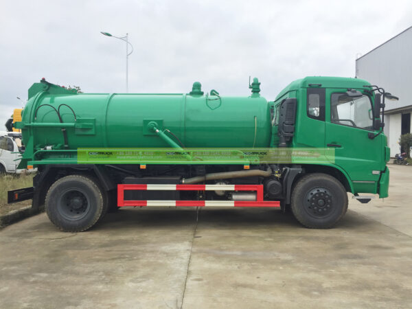 DONGFENG 14 Ton Vacuum Tank Mounted Truck Green
