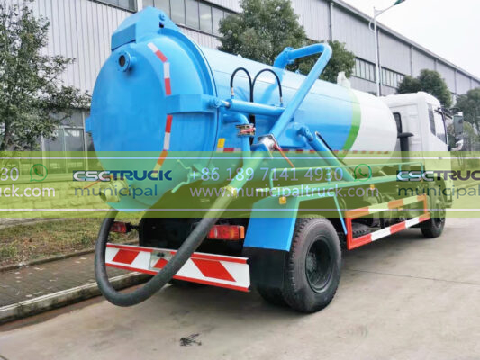 DONGFENG 14 Ton Vacuum Tank Mounted Truck Blue Back