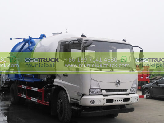 DONGFENG 14 Ton Vacuum Tank Mounted Truck Blue Head