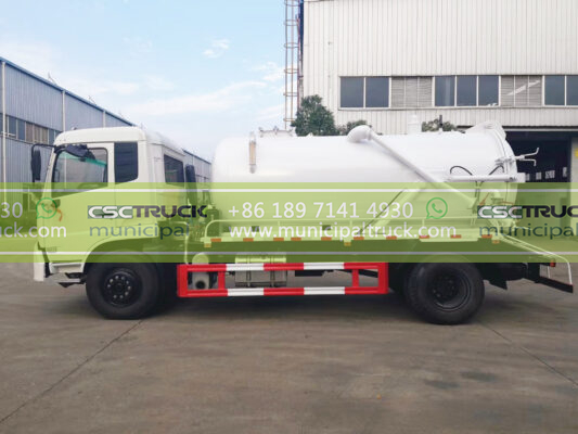 DONGFENG 14 Ton Vacuum Tank Mounted Truck White