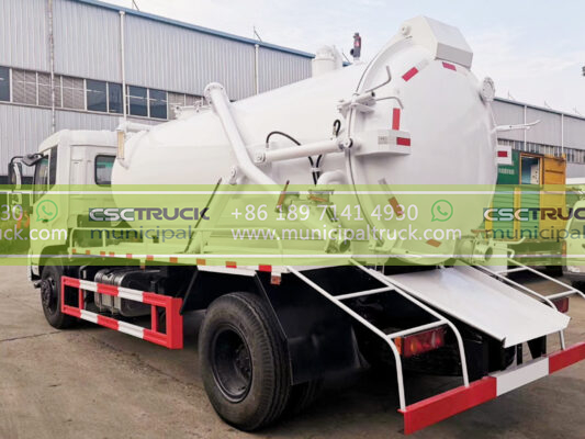 DONGFENG 14 Ton Vacuum Tank Mounted Truck Back Details