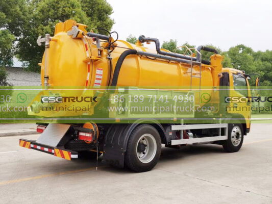 DONGFENG 14 Ton Vacuum Tank Mounted Truck Yellow