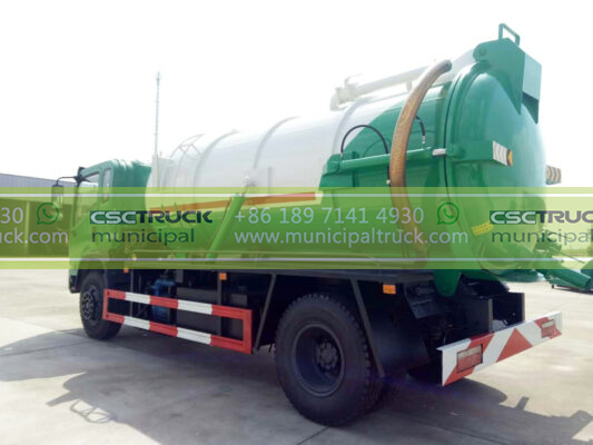 DONGFENG 16 Ton Vacuum Suction Truck Green Back Side