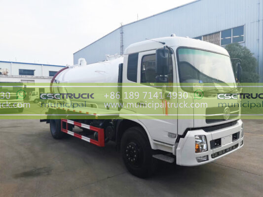 DONGFENG 16 Ton Vacuum Suction Truck White Front