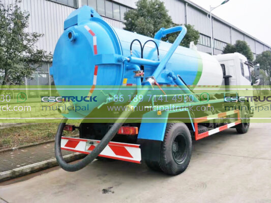 DONGFENG 16 Ton Vacuum Suction Truck Sky BLue Back