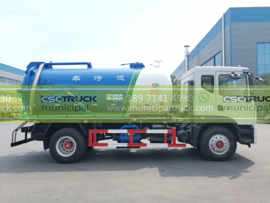 DONGFENG 16 Ton Vacuum Suction Truck Blue Left Side