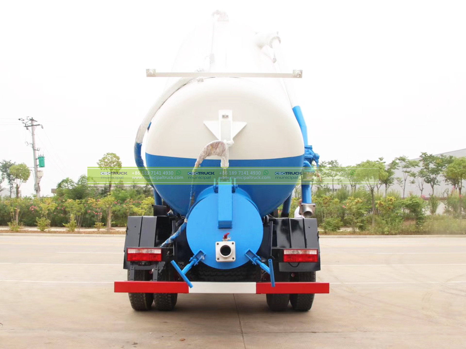 DONGFENG 16 Ton Vacuum Suction Truck-7 DONGFENG 16 Ton Vacuum Suction Truck Sky Blue Back