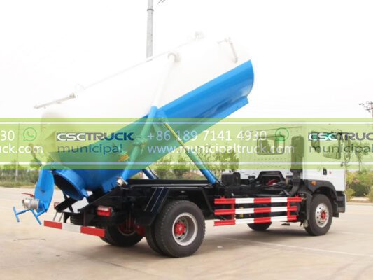 DONGFENG 16 Ton Vacuum Suction Truck Blue Back Side