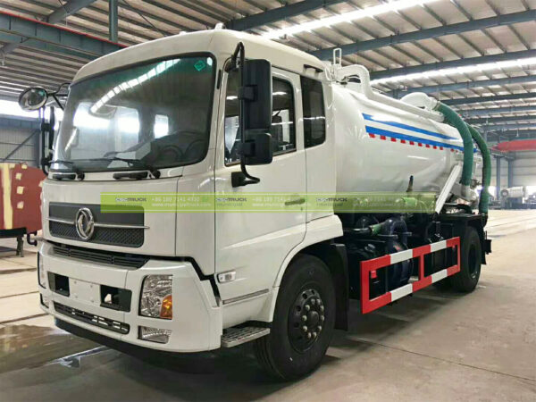 DONGFENG 18 Ton Septic Vacuum Tank White Right Front