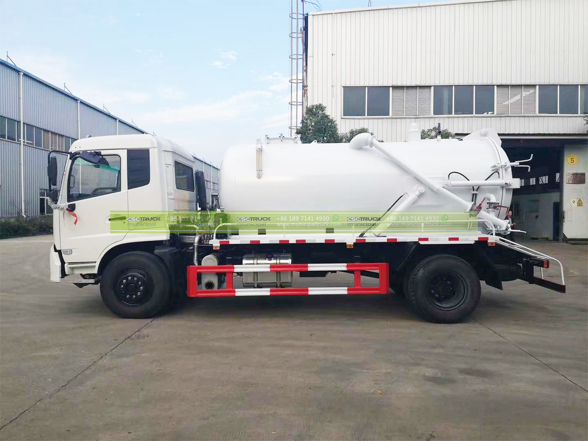 DONGFENG 18 Ton Septic Vacuum Tank-4 DONGFENG 18 Ton Septic Vacuum Tank White Left