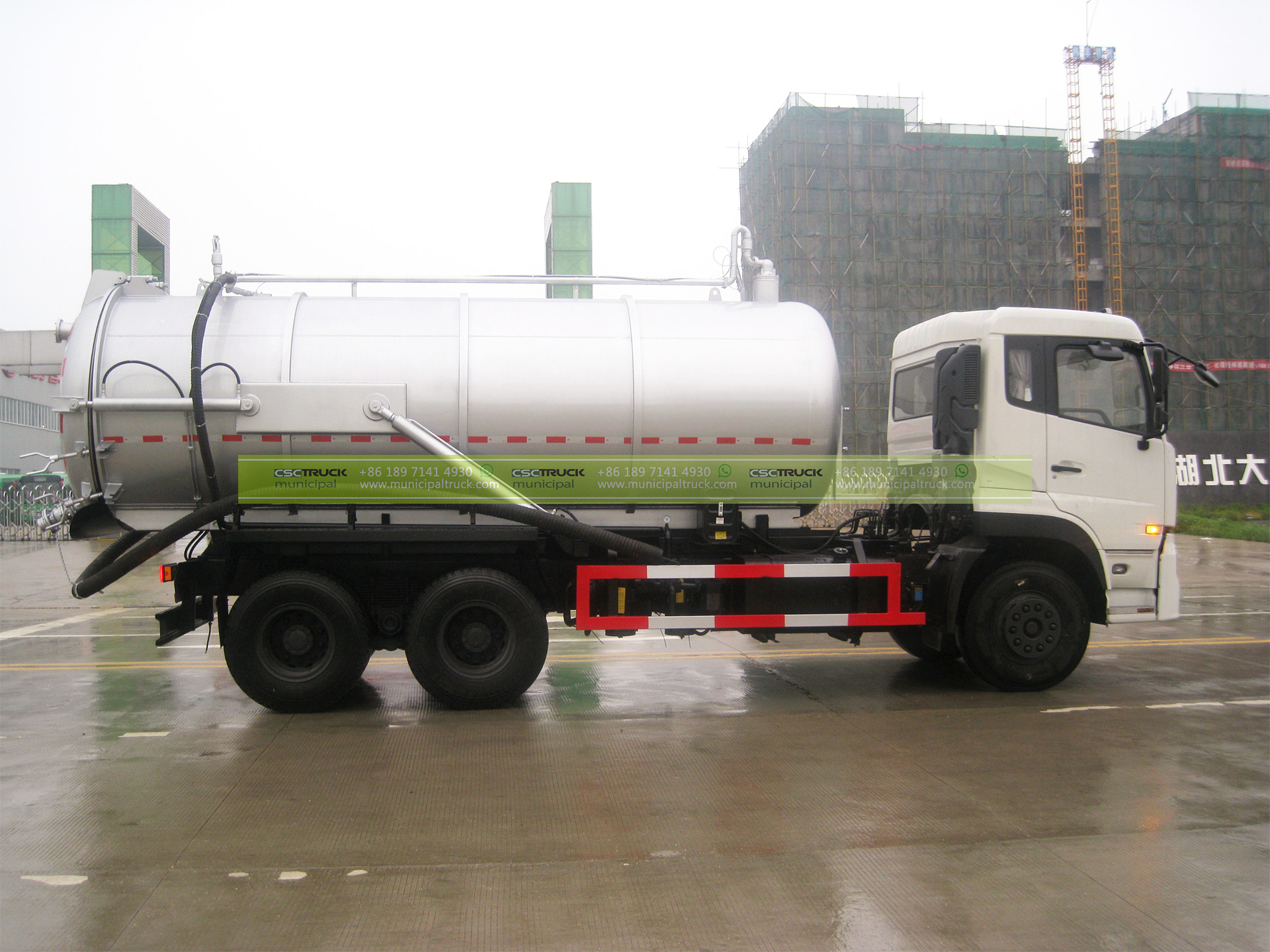 DONGFENG 18000 Liters Sewage Vacuum Truck 5 DONGFENG 18000 Liters Sewage Vacuum Truck Silver