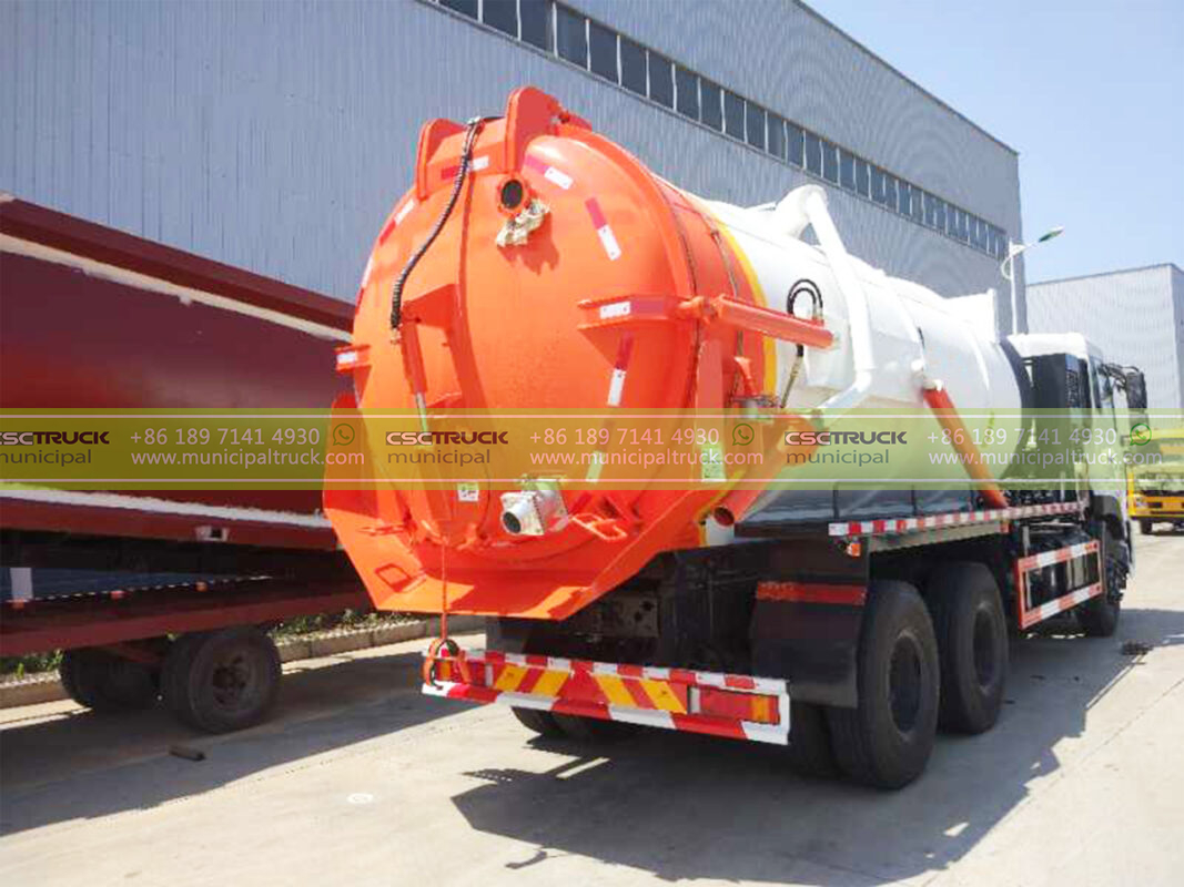 DONGFENG 25 Ton Sewer Vacuum Truck Orange Back