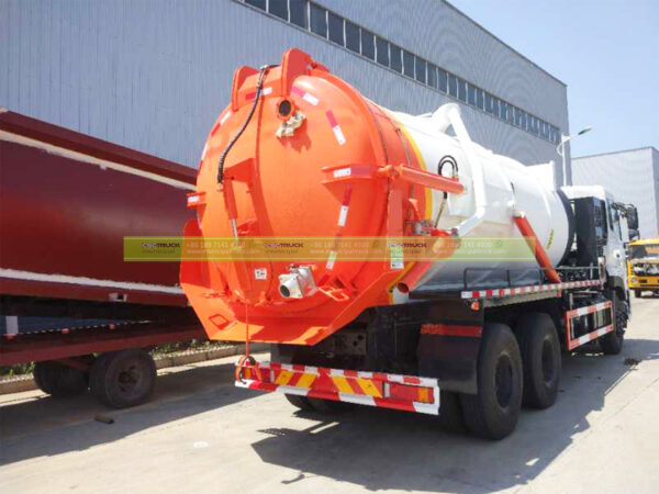 DONGFENG 25 Ton Sewer Vacuum Truck Orange Back