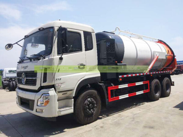 DONGFENG 25 Ton Sewer Vacuum Truck White Right