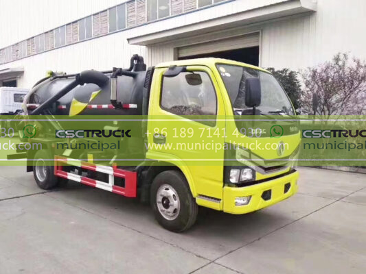 DONGFENG 8 Ton Liquid Vacuum Tanker Truck Left Head