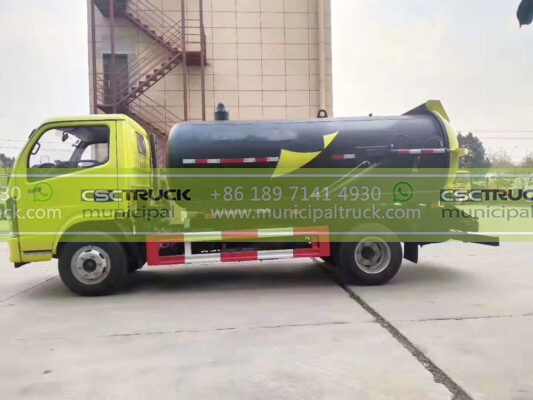 DONGFENG 8 Ton Liquid Vacuum Tanker Truck Right Side
