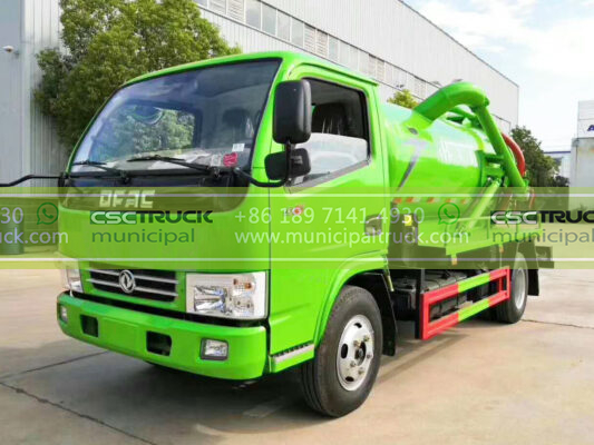 DONGFENG 8 Ton Liquid Vacuum Tanker Truck All Green Head