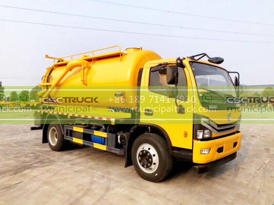 DONGFENG 8 Ton Liquid Vacuum Tanker Truck All Orange