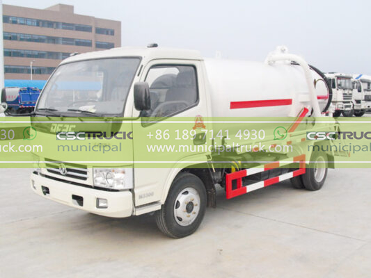 DONGFENG 8 Ton Liquid Vacuum Tanker Truck Right Head