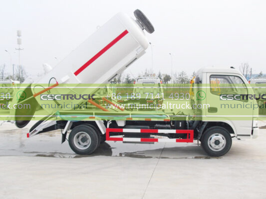 DONGFENG 8 Ton Liquid Vacuum Tanker Truck White Side