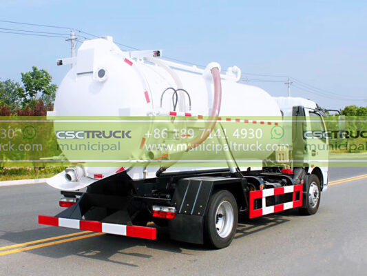 DONGFENG 8 Ton Liquid Vacuum Tanker Truck White Left