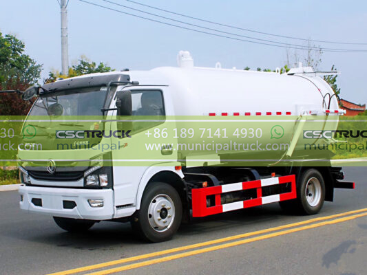DONGFENG 8 Ton Liquid Vacuum Tanker Truck White Head