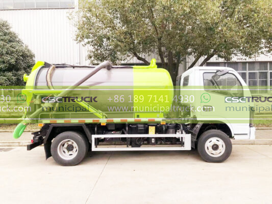 DONGFENG 8 Ton Liquid Vacuum Tanker Truck Silver