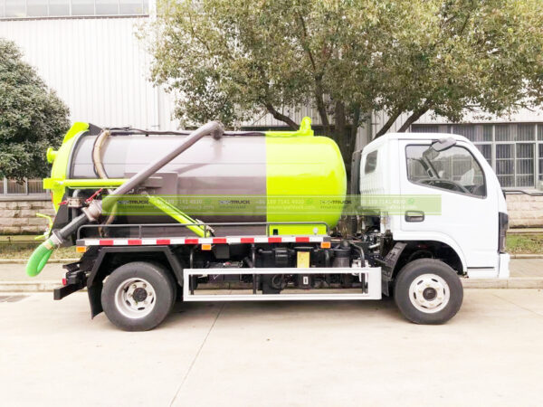 DONGFENG 8 Ton Liquid Vacuum Tanker Truck Silver