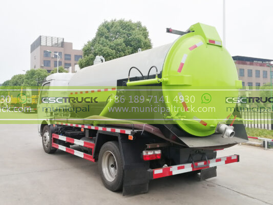 DONGFENG 8 Ton Liquid Vacuum Tanker Truck Back Details