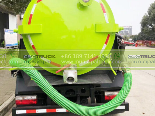 DONGFENG 8 Ton Liquid Vacuum Tanker Truck Green Back Details