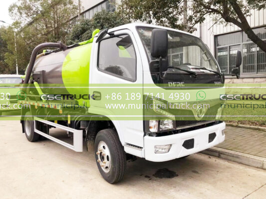 DONGFENG 8 Ton Liquid Vacuum Tanker Truck Left Side