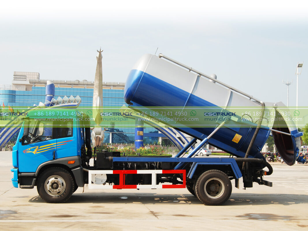 FAW 16 Ton Sewer Septic Truck Side