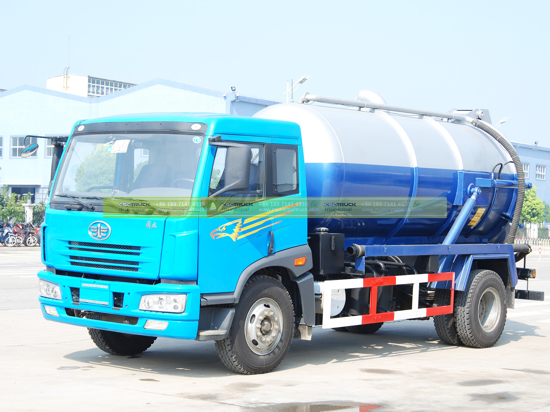 FAW 16 Ton Sewer Septic Truck-7 FAW 16 Ton Sewer Septic Truck Blue