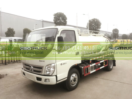 FOTON 8 Ton Small Vacuum Sewer Truck Right Front