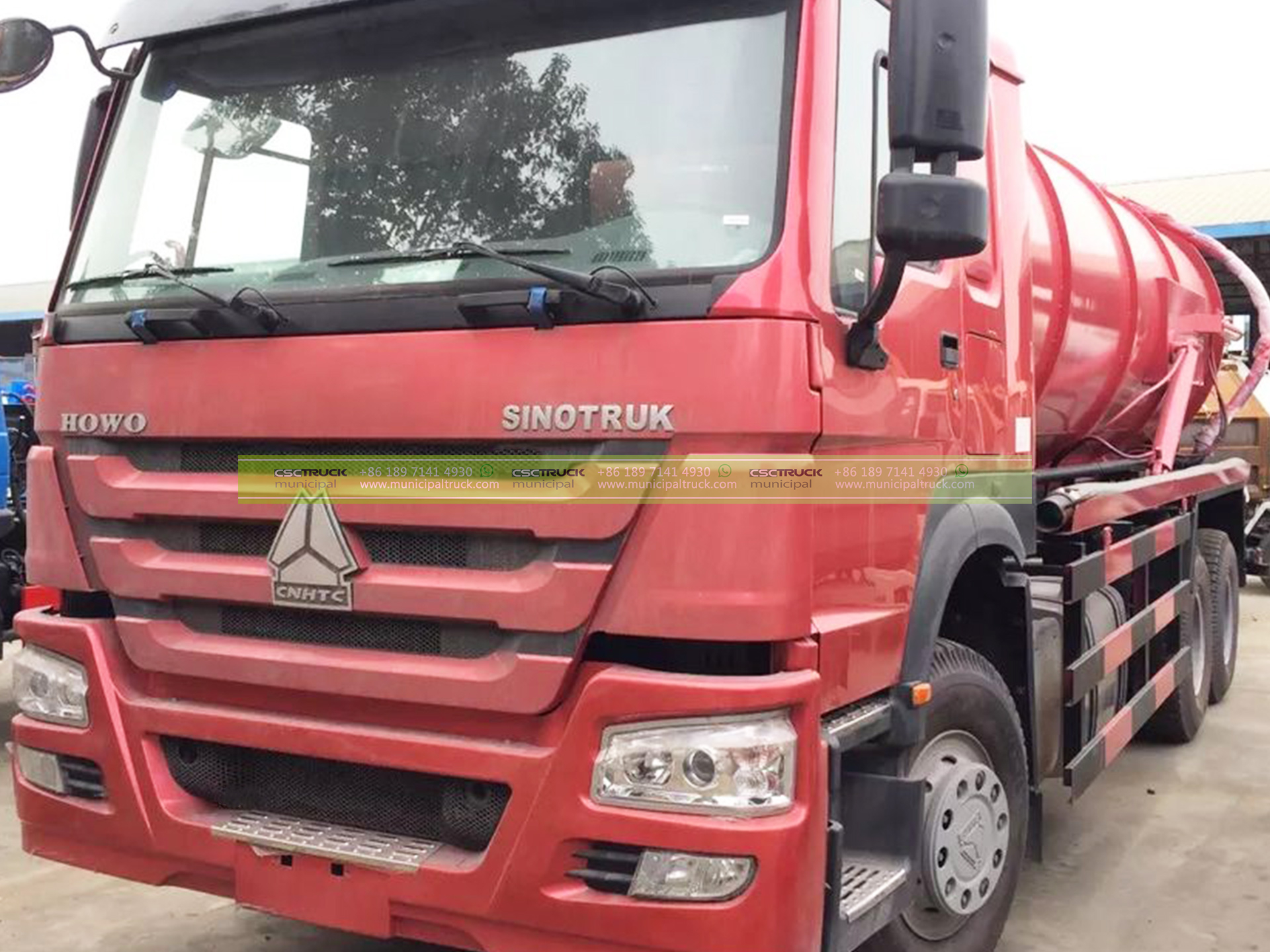 HOWO 16000 Liters Septic Tank Vacuum Truck 9 HOWO 16000 Liters Septic Tank Vacuum Truck Front Details