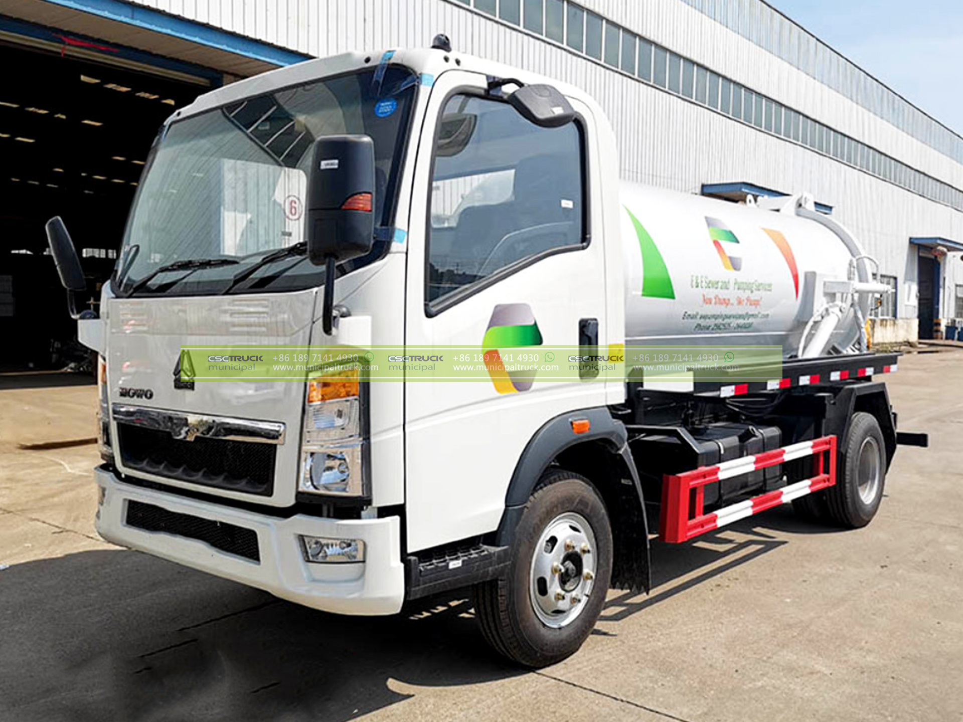 HOWO 8 Ton Sanitary Septic Truck 3 HOWO 8 Ton Sanitary Septic Truck Right Front