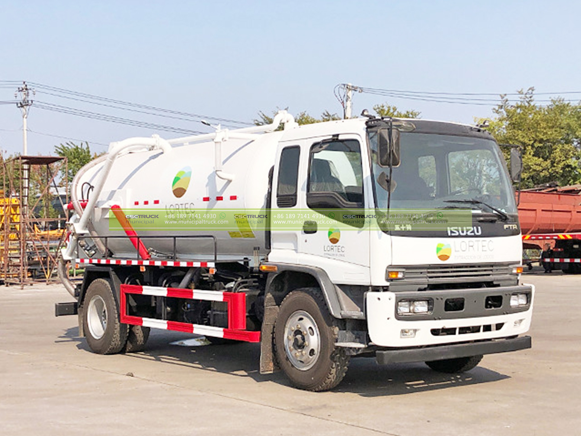 ISUZU 12 Ton Vacuum Sewage Truck 5 ISUZU 12 Ton Vacuum Sewage Truck Left Front