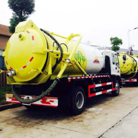 ISUZU 16 Ton Septic Vacuum Truck Yellow BacK