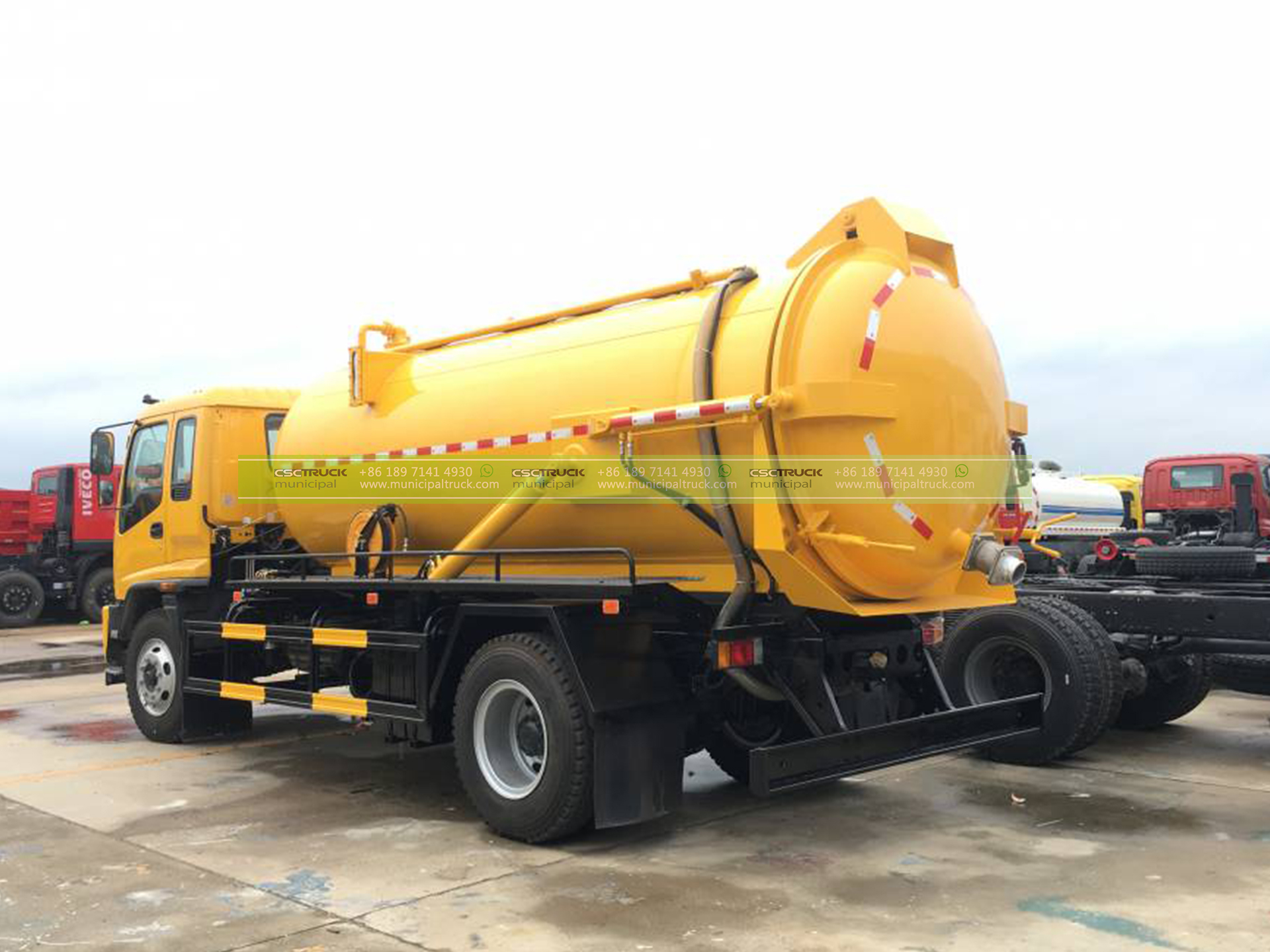 ISUZU 18 Ton Municipal Liquid Waste Tanker 5 ISUZU 18 Ton Municipal Liquid Waste Tanker Yellow Back Details